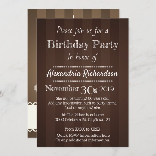 Kawaii Eibische Heiß-Schokolade Getränk Einladung (Vorne/Hinten)