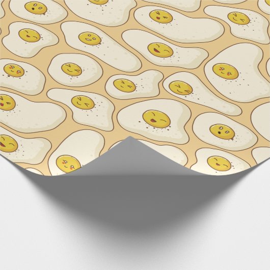 Kawaii-Eier-Muster Geschenkpapier (Ecke)