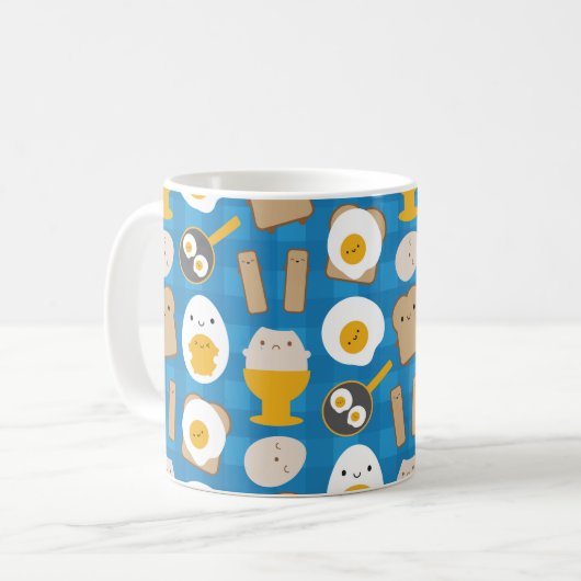 Kawaii Eier zum Frühstück Kaffeetasse (Vorderseite Links)