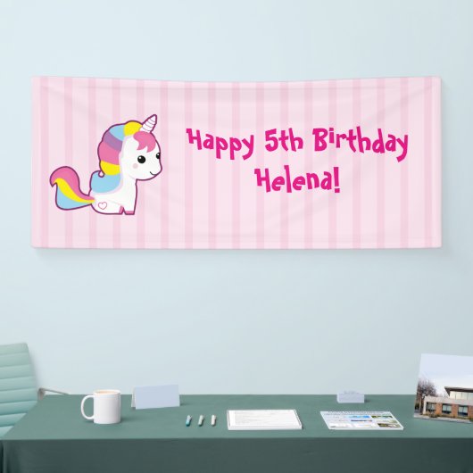 Kawaii Einhorn Banner (Messe)