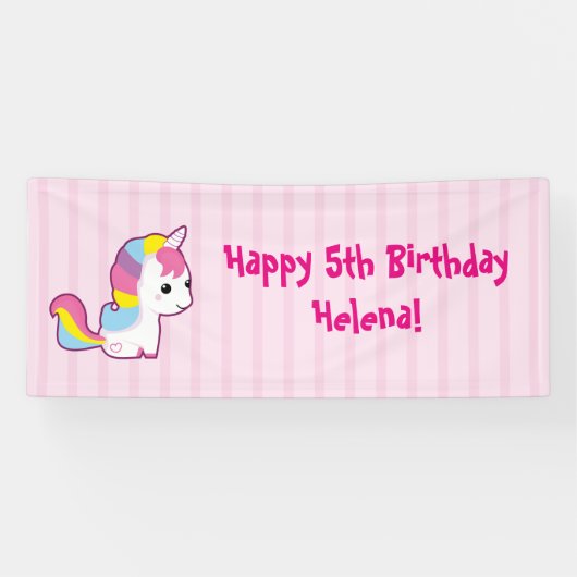 Kawaii Einhorn Banner (Horizontal)