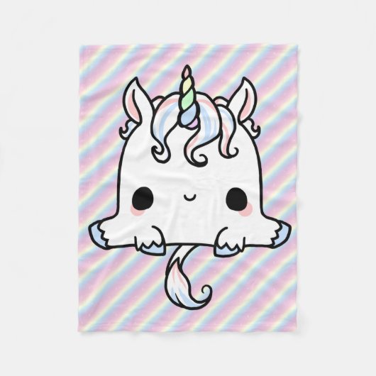 Kawaii Einhorn-Decke Fleecedecke (Vorderseite)