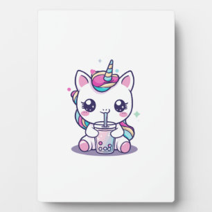Kawaii Einhorn isst Ramen Nudelsuppe Cute Graph Fotoplatte