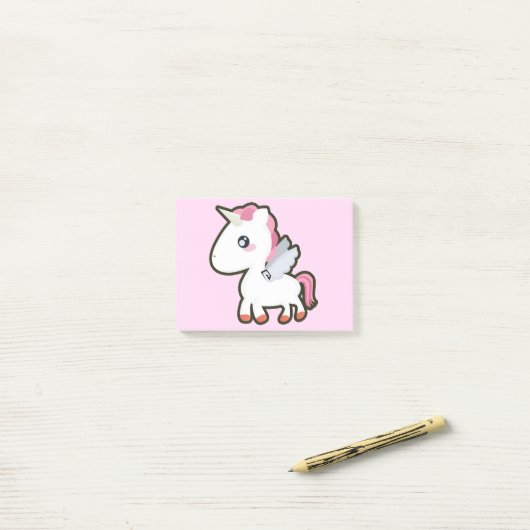 Kawaii Einhorn Post-it Klebezettel (Auf Schreibtisch)