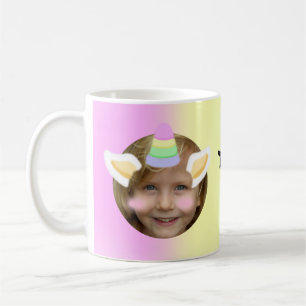 Kawaii-Einhorn-Purikura-Stil individuell anpassbar Kaffeetasse