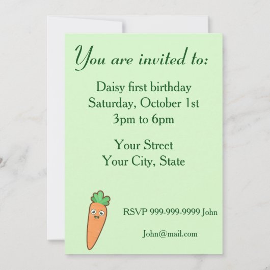 Kawaii Einladung (Rückseite)