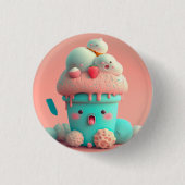 Kawaii-Eis Button (Vorderseite)
