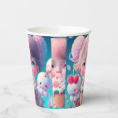 Kawaii-Eis-Girl-Untersetzer Pappbecher (Links)