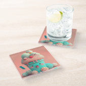 Kawaii-Eis Glasuntersetzer (Schrägansicht)