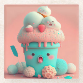 Kawaii-Eis Glasuntersetzer