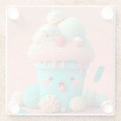 Kawaii-Eis Glasuntersetzer (Rückseite)