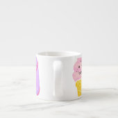 Kawaii Eis, niedlich, nahtlos. Espressotasse (Rückseite)