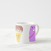 Kawaii Eis, niedlich, nahtlos. Espressotasse (Vorderseite Rechts)