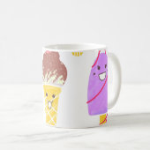 Kawaii Eis, niedlich, nahtlos. Kaffeetasse (VorderseiteRechts)