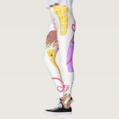 Kawaii Eis, niedlich, nahtlos. Leggings (Links)