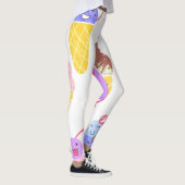 Kawaii Eis, niedlich, nahtlos. Leggings (Rechts)