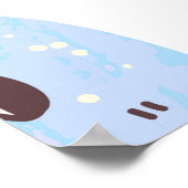 Kawaii Eis, niedlich, nahtlos. Poster (Ecke)