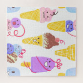Kawaii Eis, niedlich, nahtlos. Puzzle (Horizontal)