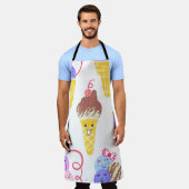 Kawaii Eis, niedlich, nahtlos. Schürze (Getragen)