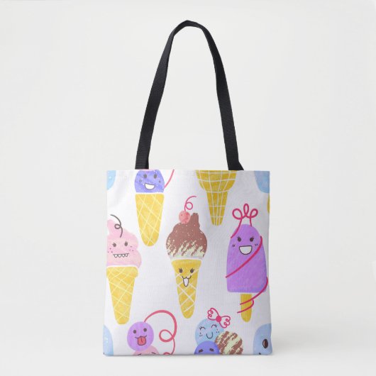 Kawaii Eis, niedlich, nahtlos. Tasche (Vorderseite)
