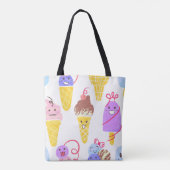 Kawaii Eis, niedlich, nahtlos. Tasche (Rückseite)