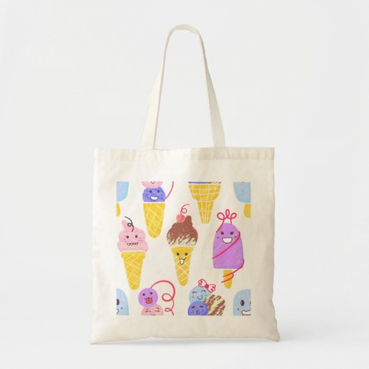 Kawaii Eis, niedlich, nahtlos. Tragetasche (Vorne)