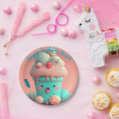 Kawaii-Eis Pappteller (Party)