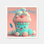 Kawaii-Eis Serviette (Vorderseite)