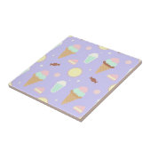 Kawaii-Eis-Süßigkeiten-Muster Fliese (Seite)