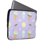 Kawaii-Eis-Süßigkeiten-Muster Laptopschutzhülle (Vorne Rechts)