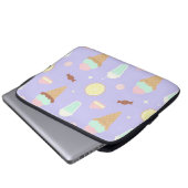 Kawaii-Eis-Süßigkeiten-Muster Laptopschutzhülle (Vorne Knopf)