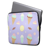 Kawaii-Eis-Süßigkeiten-Muster Laptopschutzhülle (Vorderseite Links)