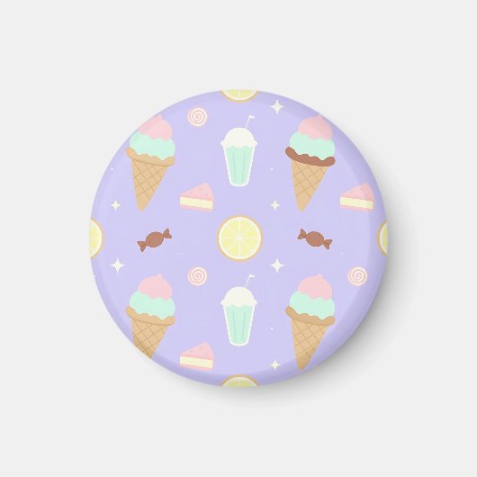 Kawaii-Eis-Süßigkeiten-Muster Magnet (Vorne)