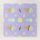 Kawaii-Eis-Süßigkeiten-Muster Puzzle (Horizontal)