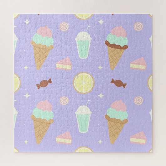 Kawaii-Eis-Süßigkeiten-Muster Puzzle (Vertikal)