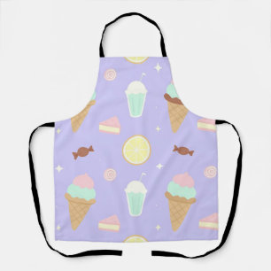 Kawaii-Eis-Süßigkeiten-Muster Schürze
