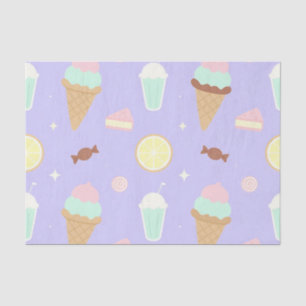 Kawaii-Eis-Süßigkeiten-Muster Seidenpapier
