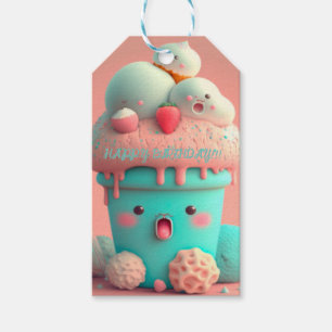 Kawaii-Eisbecher Geschenkanhänger