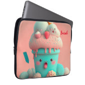 Kawaii-Eisbecher Laptopschutzhülle (Vorne Rechts)