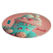 Kawaii-Eisbecher Schneidebrett (Ecke)