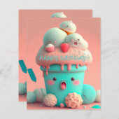 Kawaii Eisbecherkarte (Vorne/Hinten)