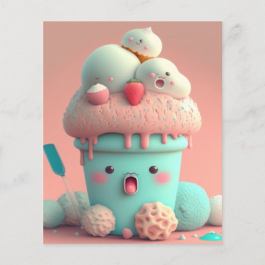 Kawaii Eisbecherkarte (Rückseite)