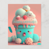 Kawaii Eisbecherkarte (Vorderseite)