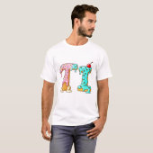 Kawaii-Eiscreme-Initial Süße Eiscreme-Buchstabe T-Shirt (Vorne ganz)
