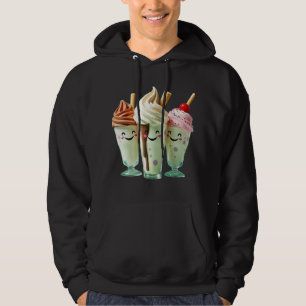 Kawaii Eiscreme-Trio Süße Dessert-Charaktere Hoodie