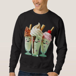Kawaii Eiscreme Trio Süße Dessert Charaktere Sweatshirt