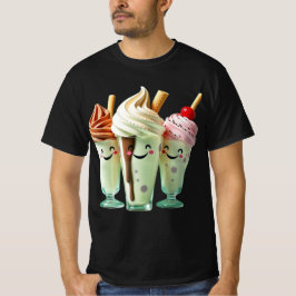 Kawaii Eiscreme Trio Süße Dessert Charaktere T-Shirt