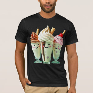 Kawaii Eiscreme-Trio Süße Dessertfiguren T-Shirt