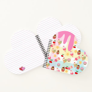 Kawaii-Eiscreme- und Tropfen-Notizbuch Notizblock