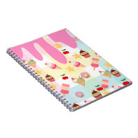 Kawaii-Eiscreme- und Tropfen-Notizbuch